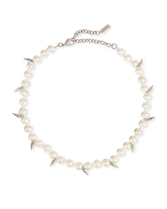 Fallon Linda Pearly Spike Choker Necklace | Neiman Marcus