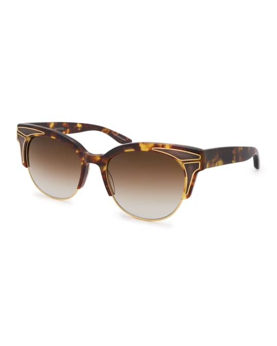 Barton Perreira Fortuna Semi-Rimless Cat-Eye Sunglasses | Neiman Marcus