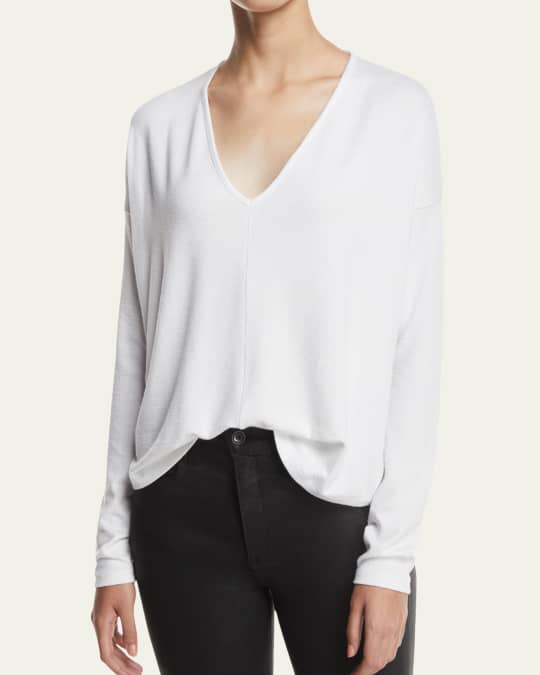 Rag & Bone Hudson Signature Jersey VNeck Tee Neiman Marcus