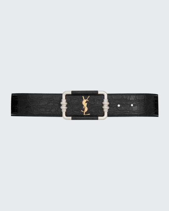 SIGNED -YVES St Laurent - Vintage YSL BELT signed buckle SAINT LAURENT Leather waist belt | NET-A-PORTER main image 4
