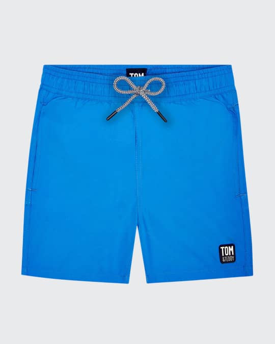 Boy's Solid Swim Trunks, Size 1-12