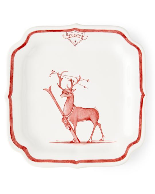 Juliska Country Estate Ruby Reindeer Games Dasher Party Plate | Neiman ...
