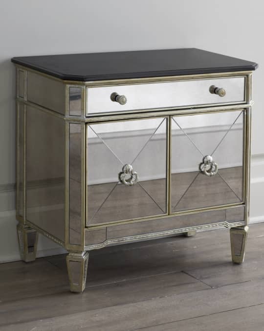 Amelie TwoDoor Mirrored Chest Neiman Marcus