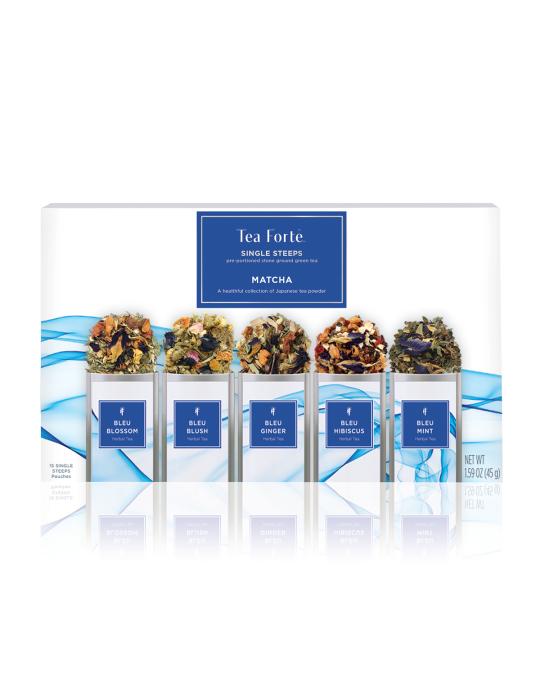 Tea Forte Bleu Single Steep Tea Sampler Box | Neiman Marcus
