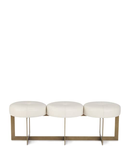Leather Button Bench
