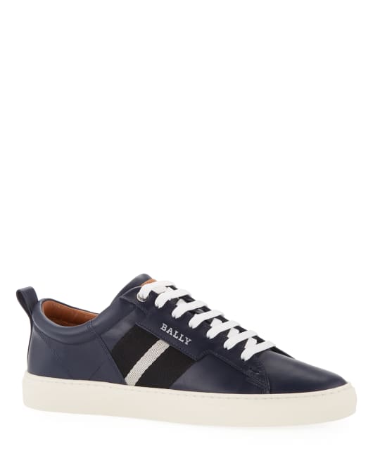 Bally Men's Helvio Calf Leather Low-Top Sneakers | Neiman Marcus