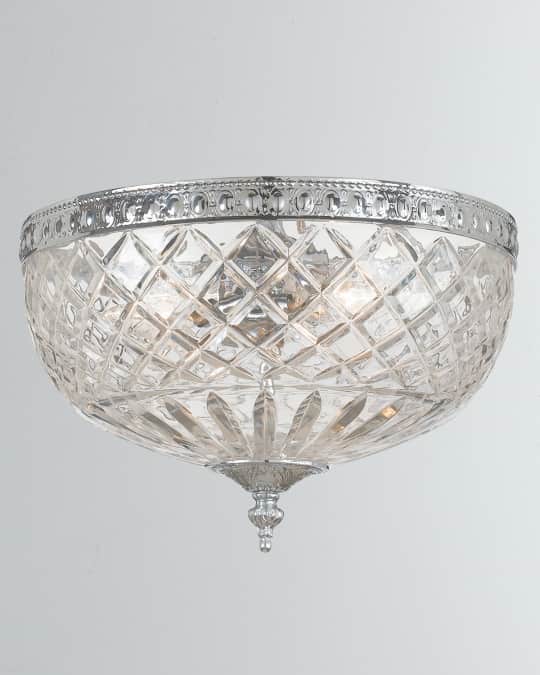 3-Light Crystal Ceiling Mount