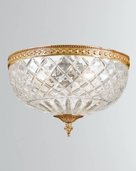 3-Light Crystal Ceiling Mount