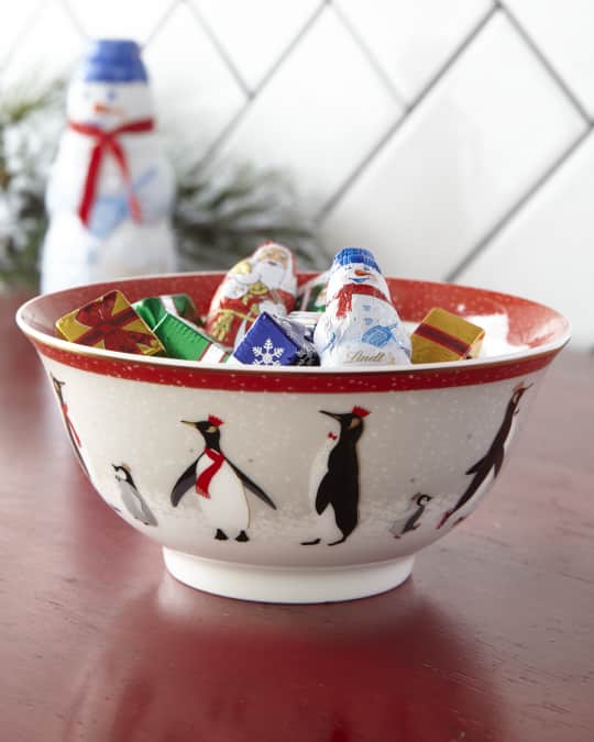 Sara Miller Sara Miller Red Penguins Holiday Bowls, Set of 4 Neiman