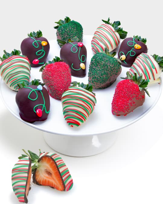 Christmas Light Belgian Chocolate Covered Strawberries
