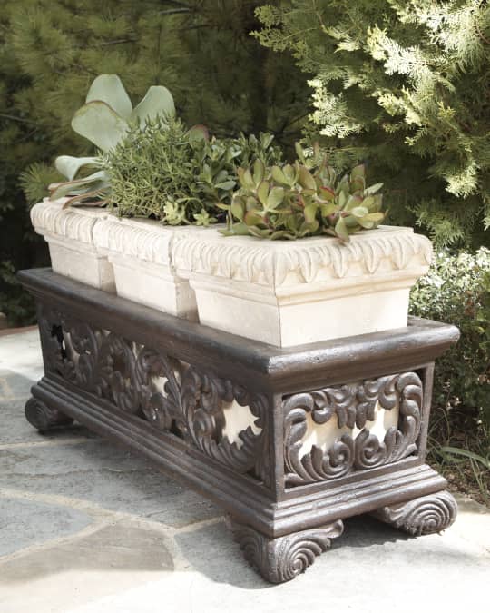 Triple Leaf Scroll Planter
