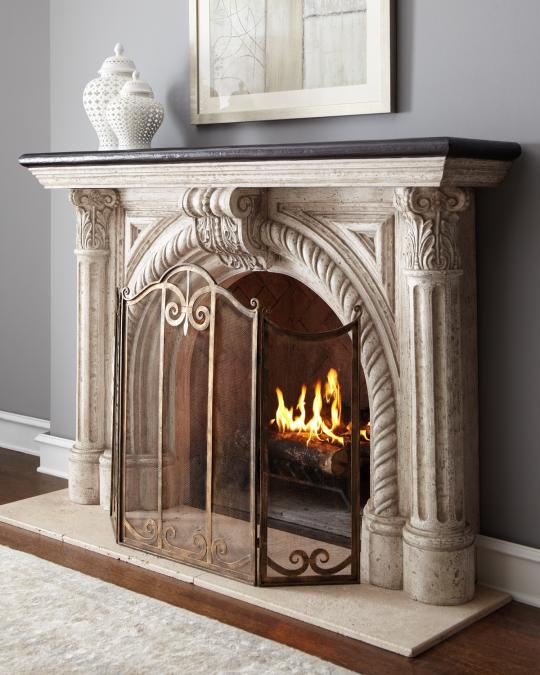 Neiman Marcus Rope-Edge Fireplace Mantel | Neiman Marcus