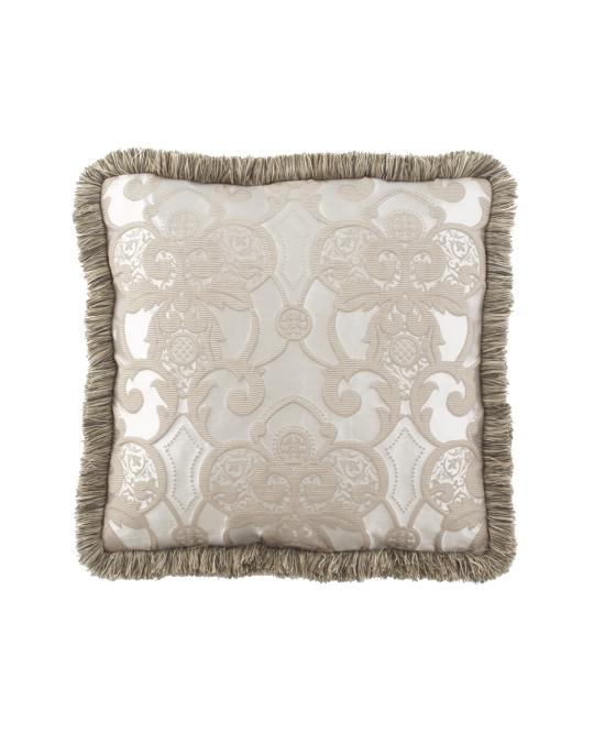 Dian Austin Couture Home Pure Pewter European Medallion Box Sham with ...