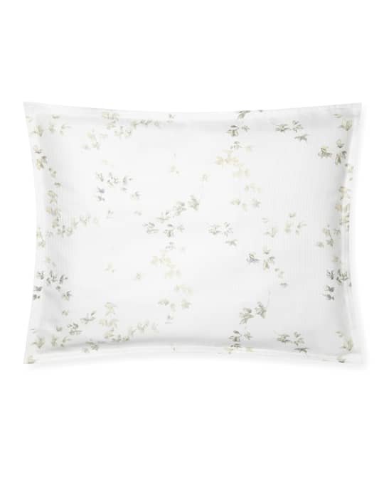 Sferra Floral Herringbone Continental Sham Neiman Marcus