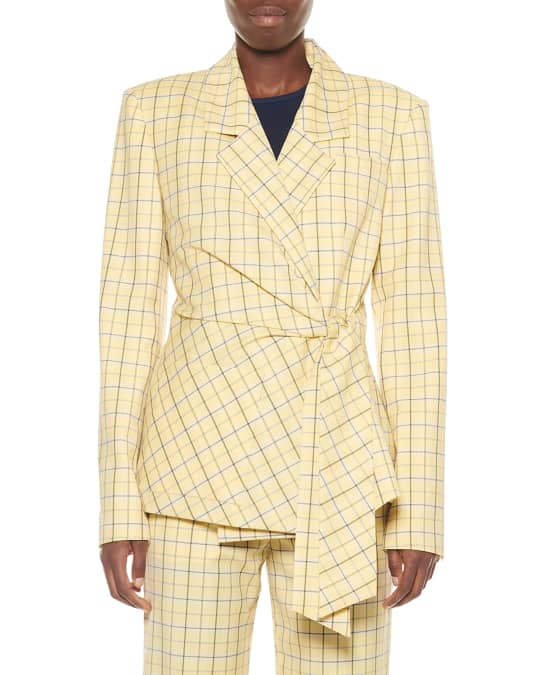 Marvel Plaid Suiting Wrap Jacket