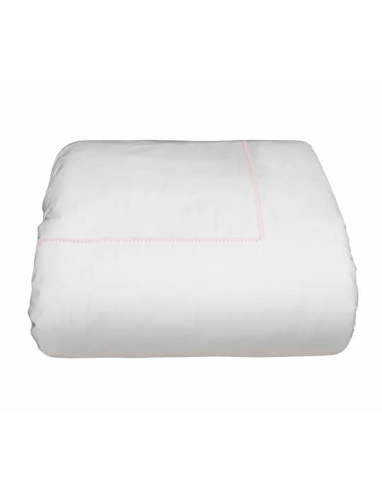 Bovi Fine Linens Bitsy Dots Full/Queen Duvet Cover, White/Light Pink