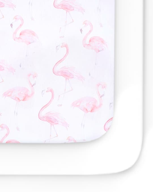 Oilo Studio Flamingo Jersey Standard Crib Sheet, 2 Pack Neiman Marcus