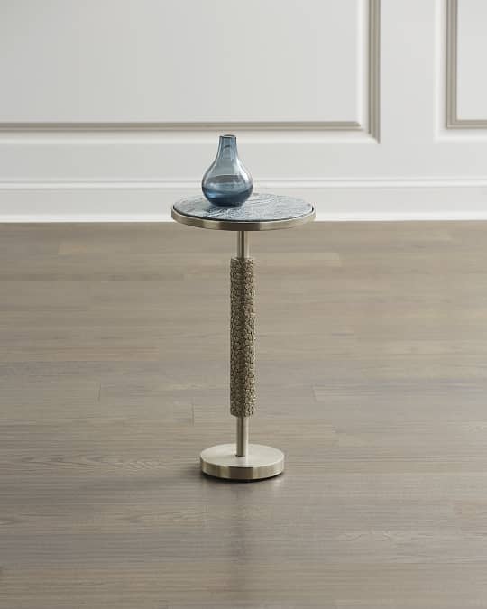 Hammered Nickel Martini Table