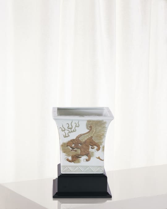 Chow Brown Square Planter with Stand