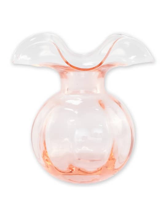 Hibiscus Glass Pink Bud Vase