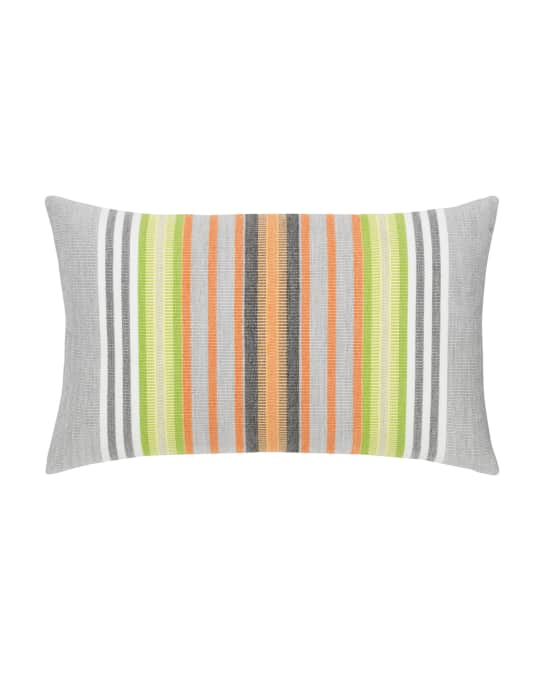 Elaine Smith Spring Stripe Lumbar Sunbrella Pillow | Neiman Marcus