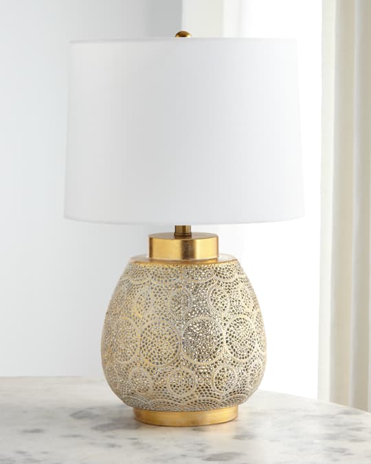 Pierced Metal Table Lamp
