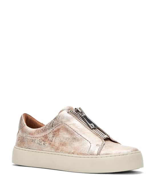 Frye Lena Zip LowTop Sneakers Neiman Marcus