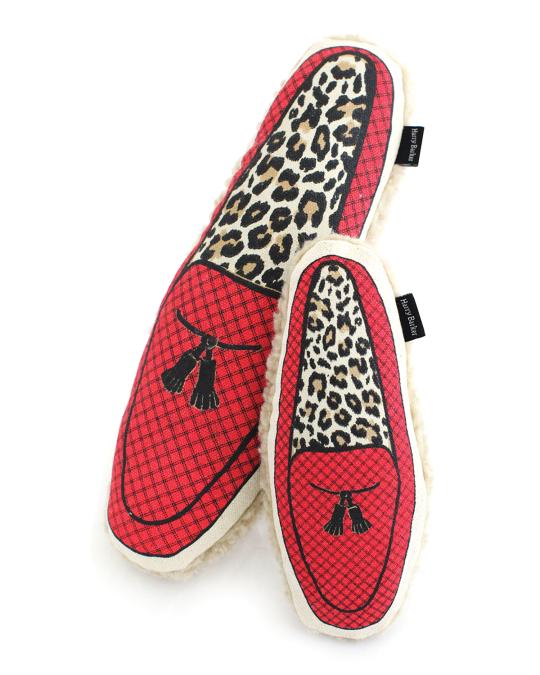 Harry Barker Leopard Slipper Canvas Large Dog Toy | Neiman Marcus