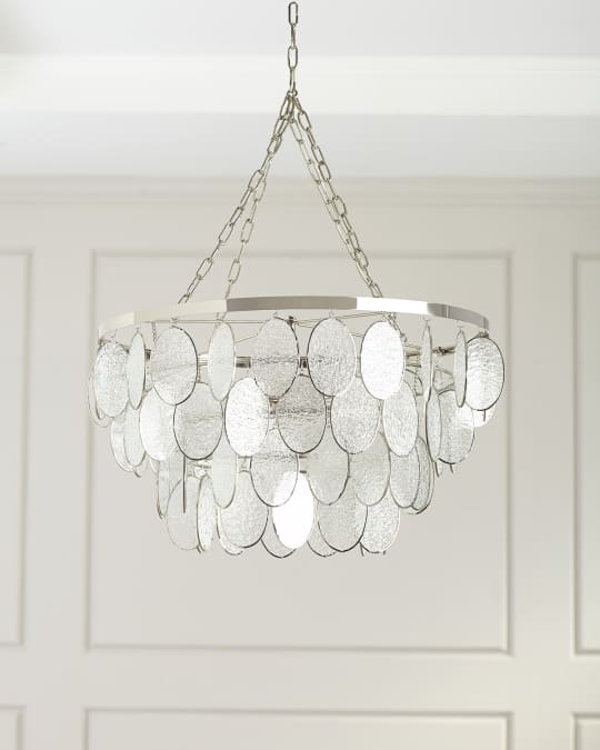 Textured Glass Chandelier