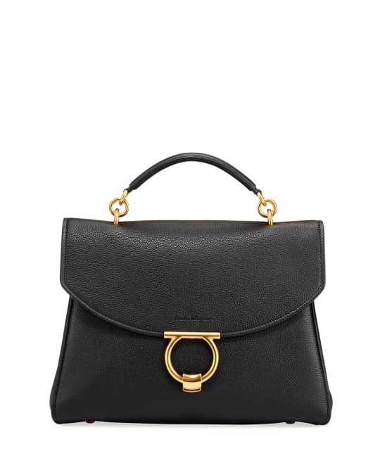 Ferragamo Margot Medium Leather Top-Handle Bag | Neiman Marcus