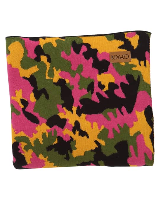 Camo Pink Cotton Blanket - Large