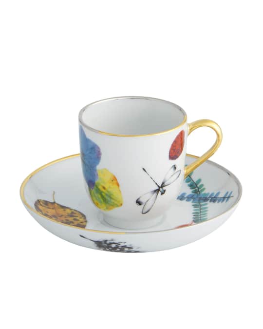Christian LaCroix X Vista Alegre Caribe Espresso/Coffee Cups & Saucers, Set of 4 Neiman Marcus