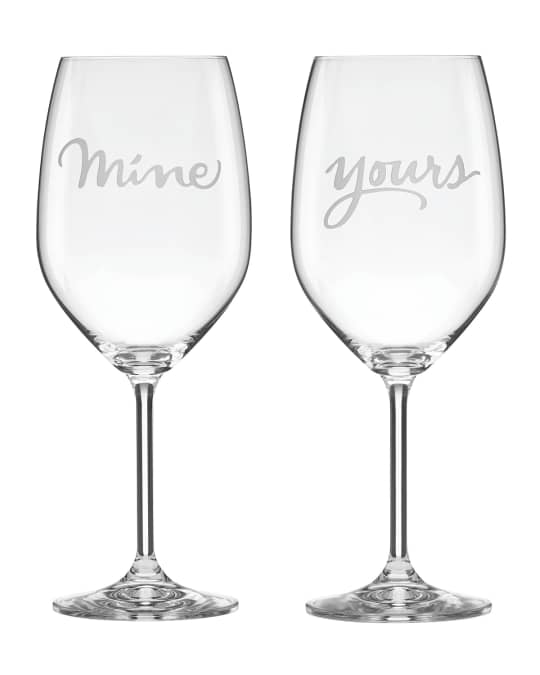 kate spade new york two of a kind mine & yours stemmed red wine glass