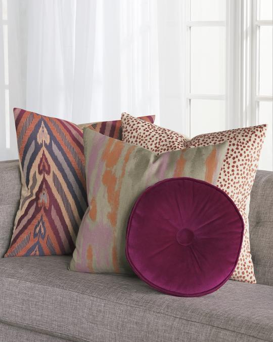 Eastern Accents Plush Raspberry Decorative Pillow | Neiman Marcus