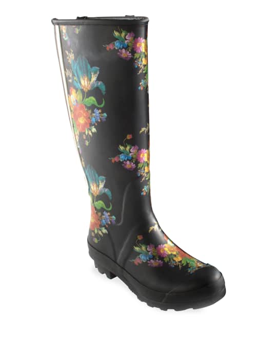 Flower Market Garden Rain Boots Size 8
