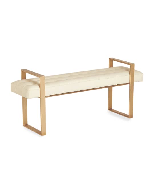 Dakota Milk Leather Bench