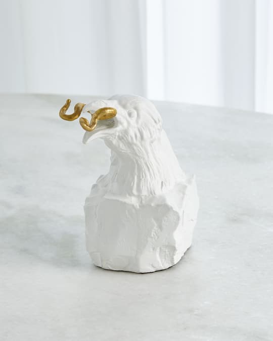 Raven with Worm Sculpture