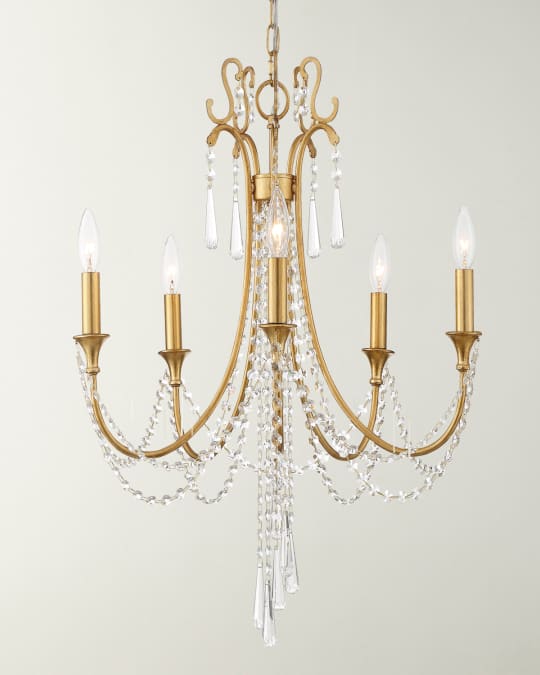 Arcadia 5-Light Antique Gold Chandelier