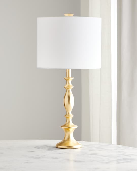 Gold Leaf Spindle Table Lamp Neiman Marcus