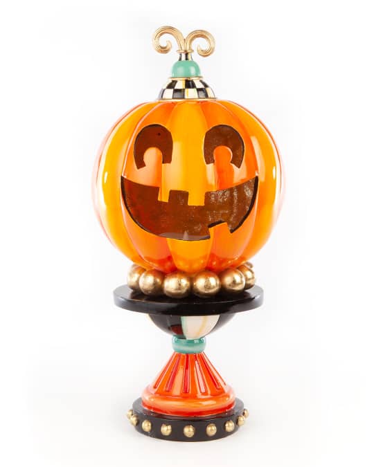 MacKenzieChilds Illuminated Happy Pumpkin, Small Neiman Marcus