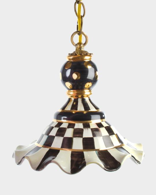 MacKenzie-Childs Courtly Check Medium Pendant | Neiman Marcus