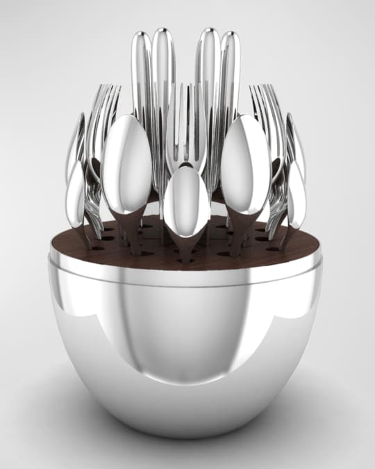 Christofle 24-Piece Mood Silver-Plated Flatware Service | Neiman