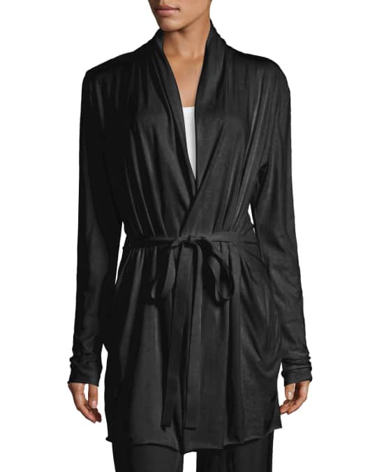 Skin Short Pima Cotton Wrap Robe | Neiman Marcus