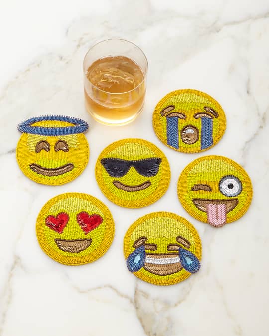 Emoji Coasters, 6-Piece Set