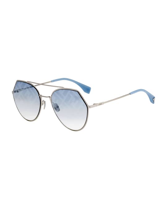 Fendi eyeline shop mitered aviator sunglasses