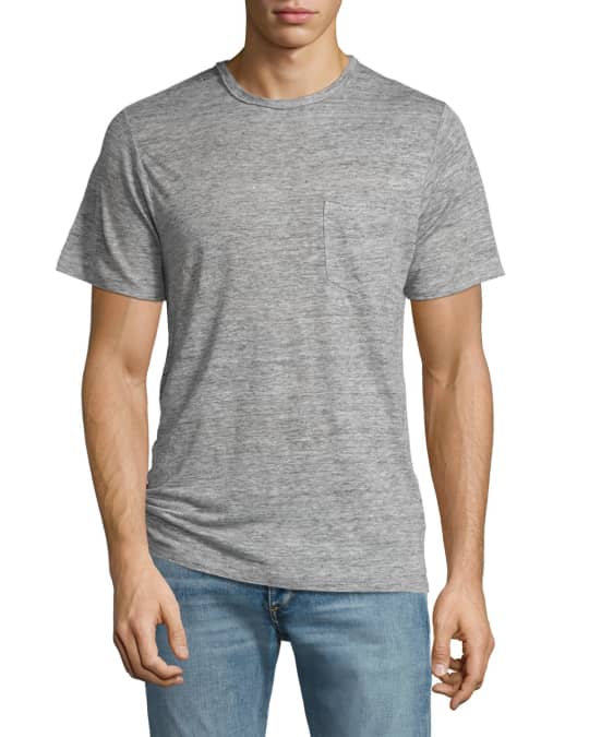 Rag Bone Men s Owen Heather Linen Pocket T Shirt Neiman Marcus
