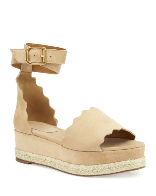 Chloe store scalloped espadrilles