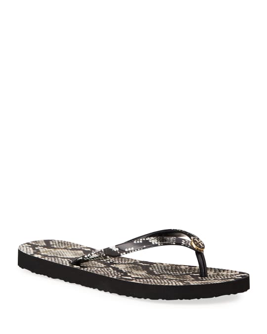 Tory burch printed thin flip flops on sale