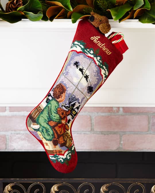 Sferra Baby Boy Needlepoint Stocking Neiman Marcus