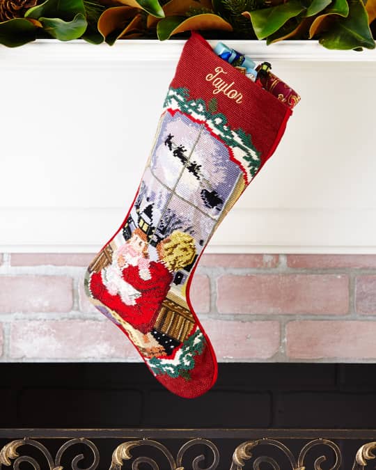 Sferra Baby Girl Needlepoint Stocking Neiman Marcus